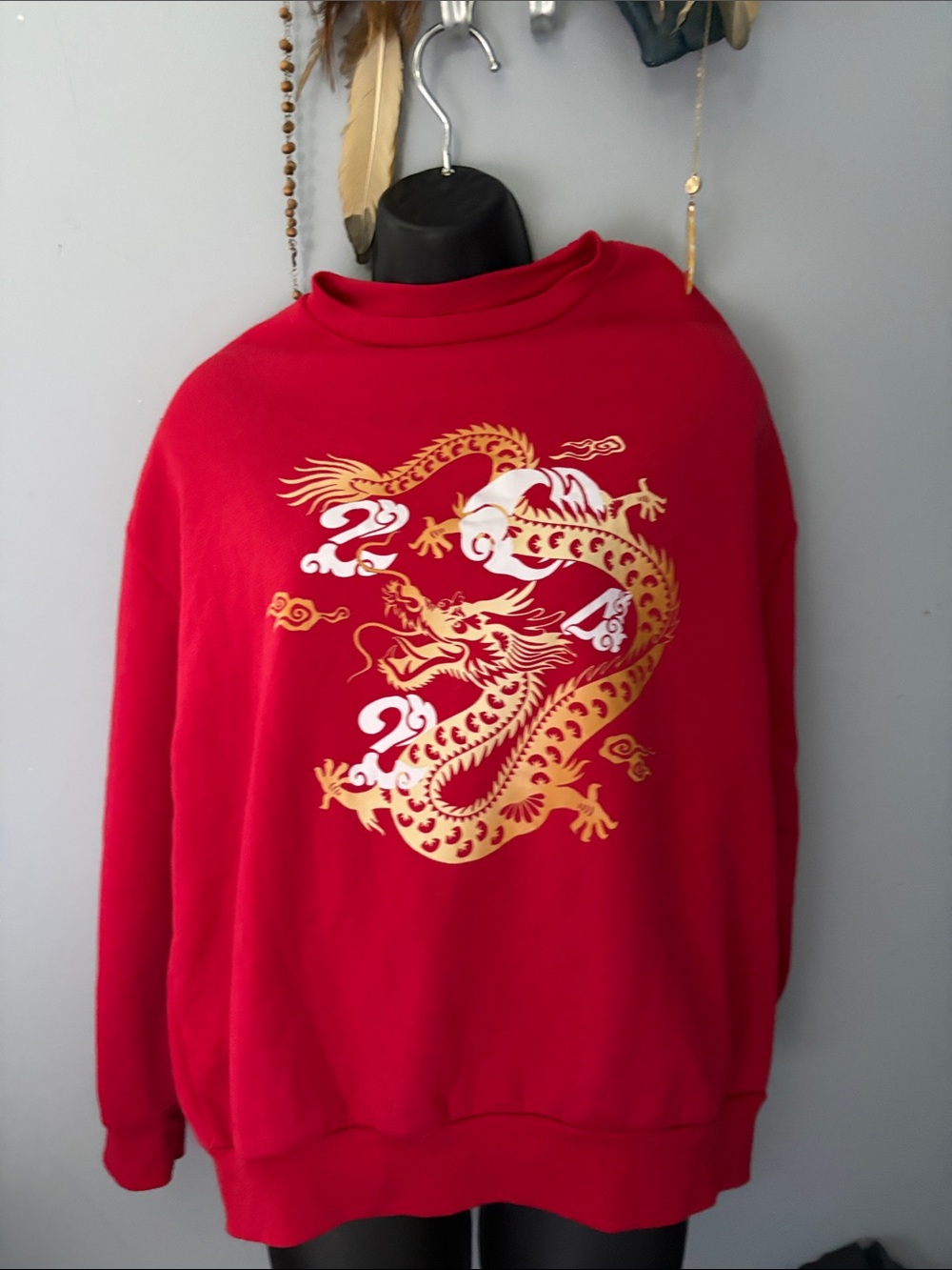 Red Dragon Graphic Sweatshirt - Men's Sweater